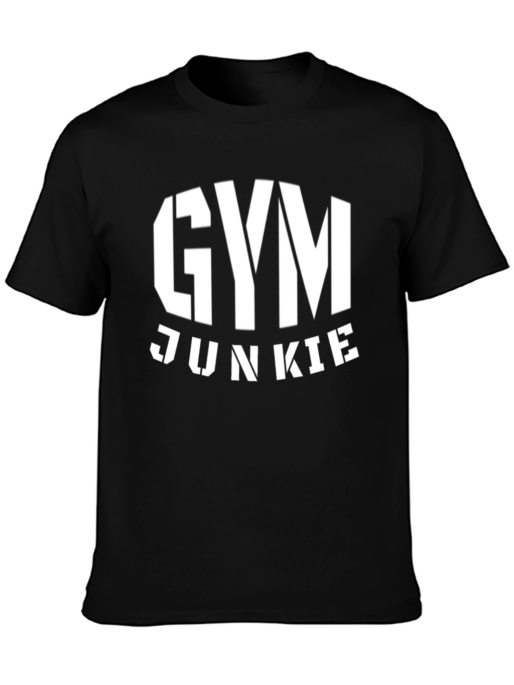 Gym Junkie Black Graphic T-Shirt