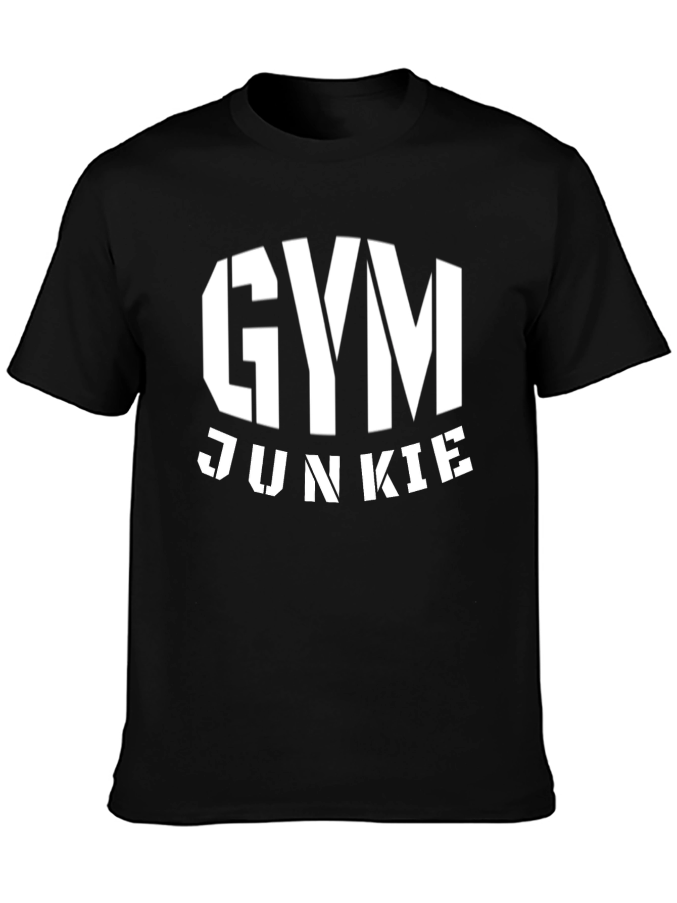 Gym Junkie Black Graphic T-Shirt