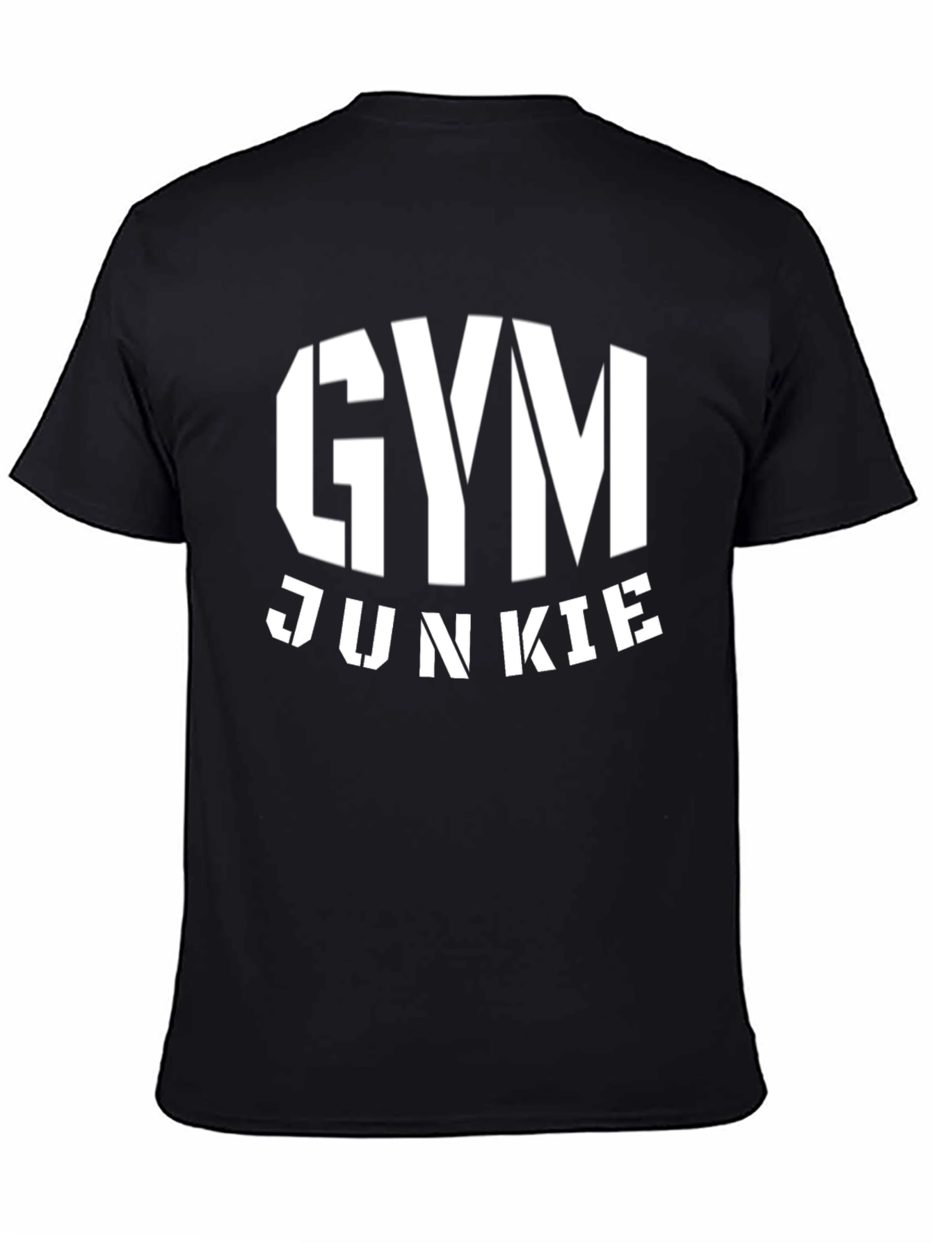 Gym Junkie Black Graphic T-Shirt