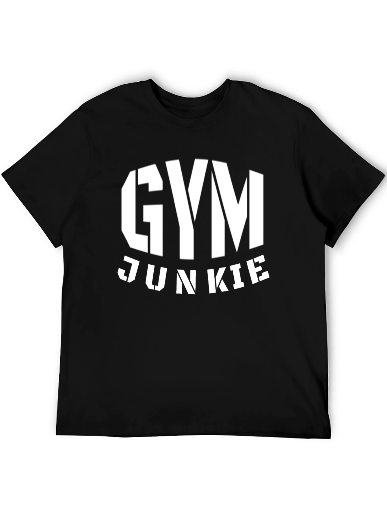 Gym Junkie Black Graphic T-Shirt