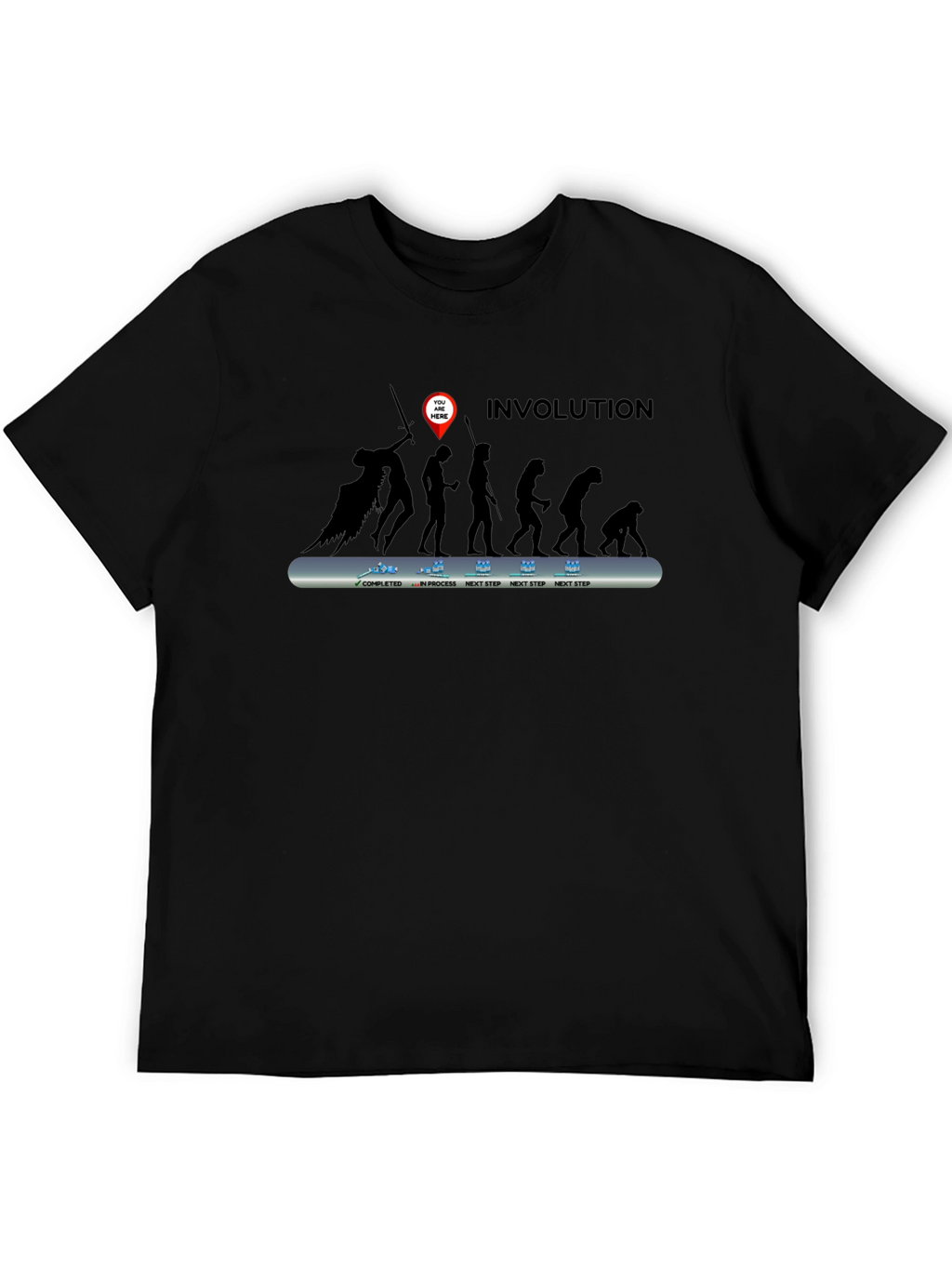 Involuted Evolution Mens Black T-Shirt