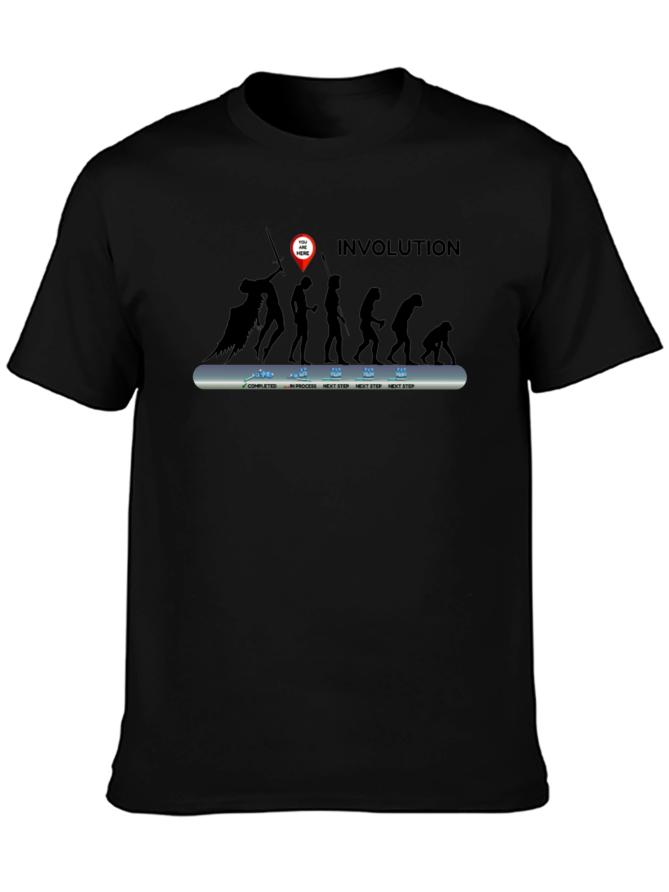 Involuted Evolution Mens Black T-Shirt