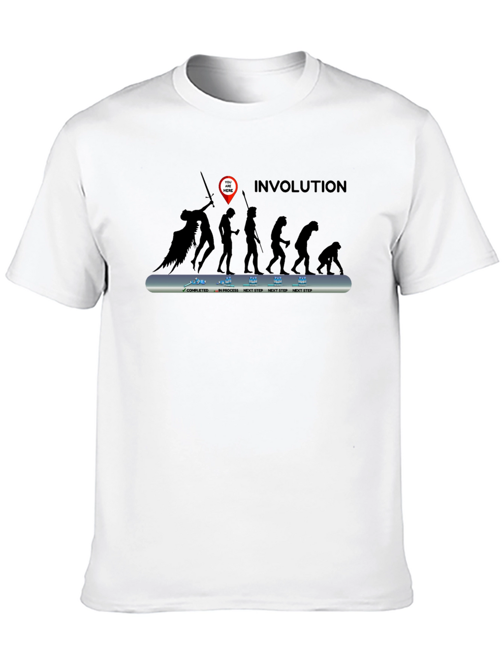 Involuted Evolution Mens Black T-Shirt