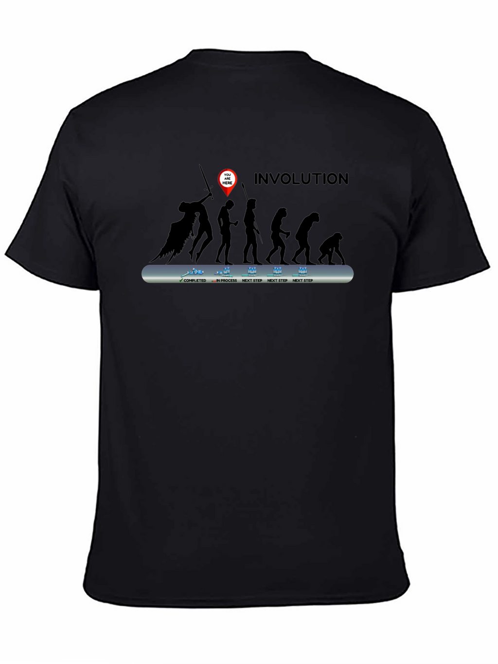 Involuted Evolution Mens Black T-Shirt