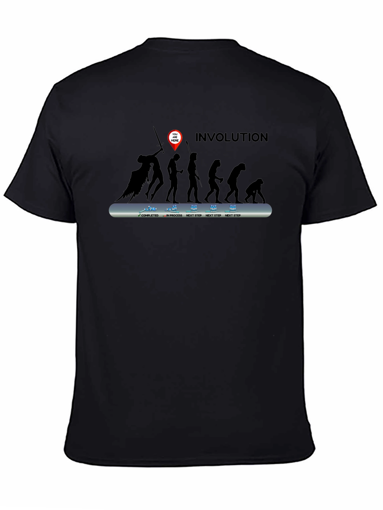 Involuted Evolution Mens Black T-Shirt