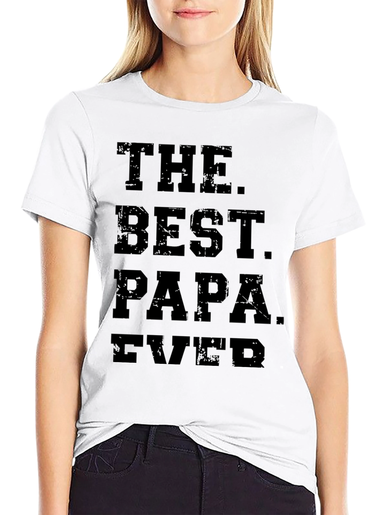 The Best Papa Ever Black Graphic T-Shirt