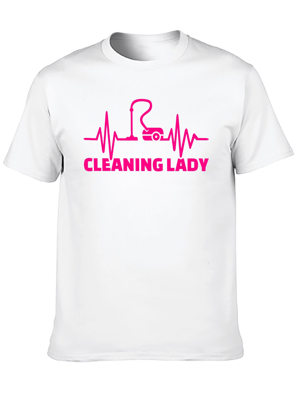 Cleaning Lady Heartbeat Graphic Tee - Black
