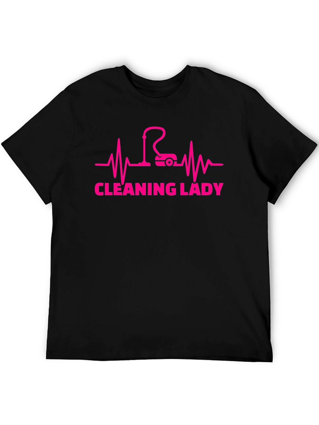 Cleaning Lady Heartbeat Graphic Tee - Black