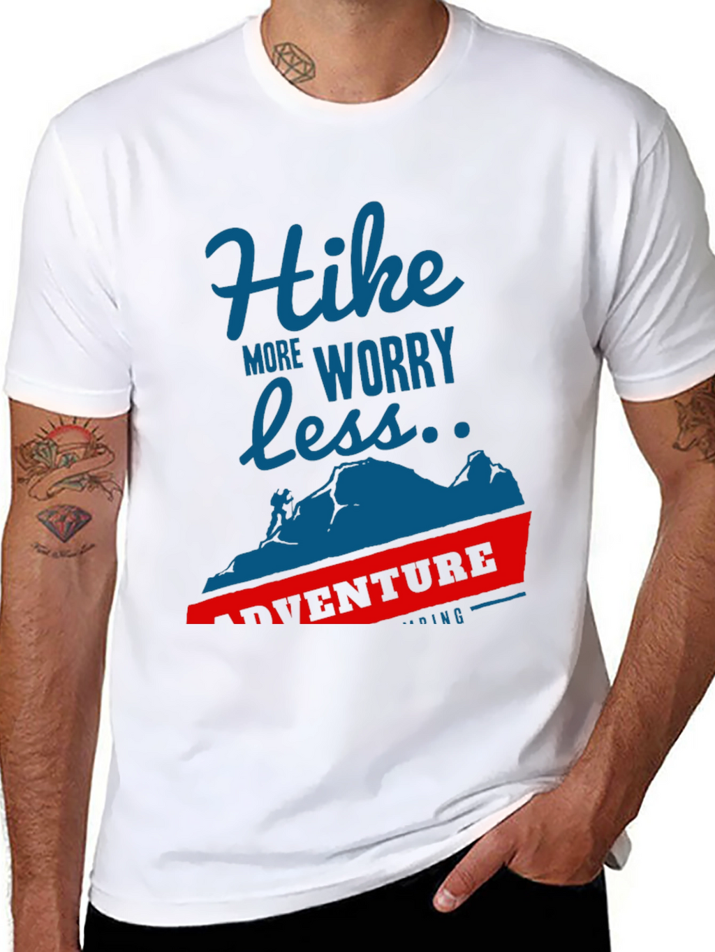 Hike More Worry Less Adventure T-Shirt
