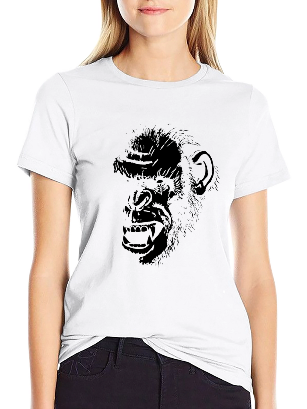 Chimpanzee Graphic Tee - Black