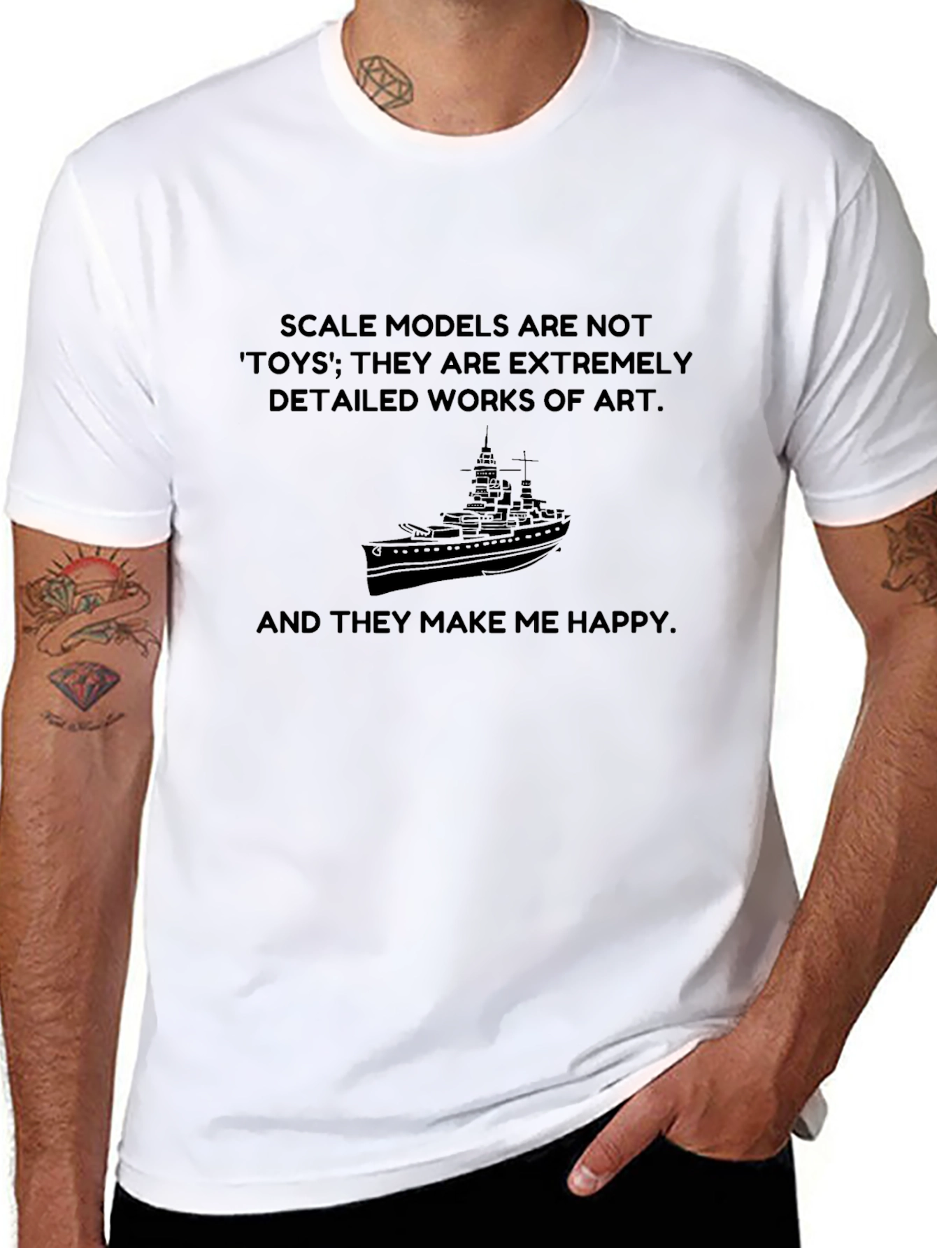 Scale Model Lover T-Shirt: Not Toys Art!