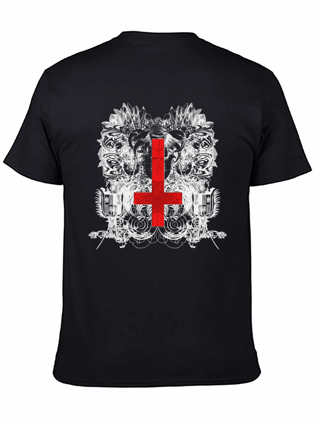 Inverted Cross Graphic Tee - Black