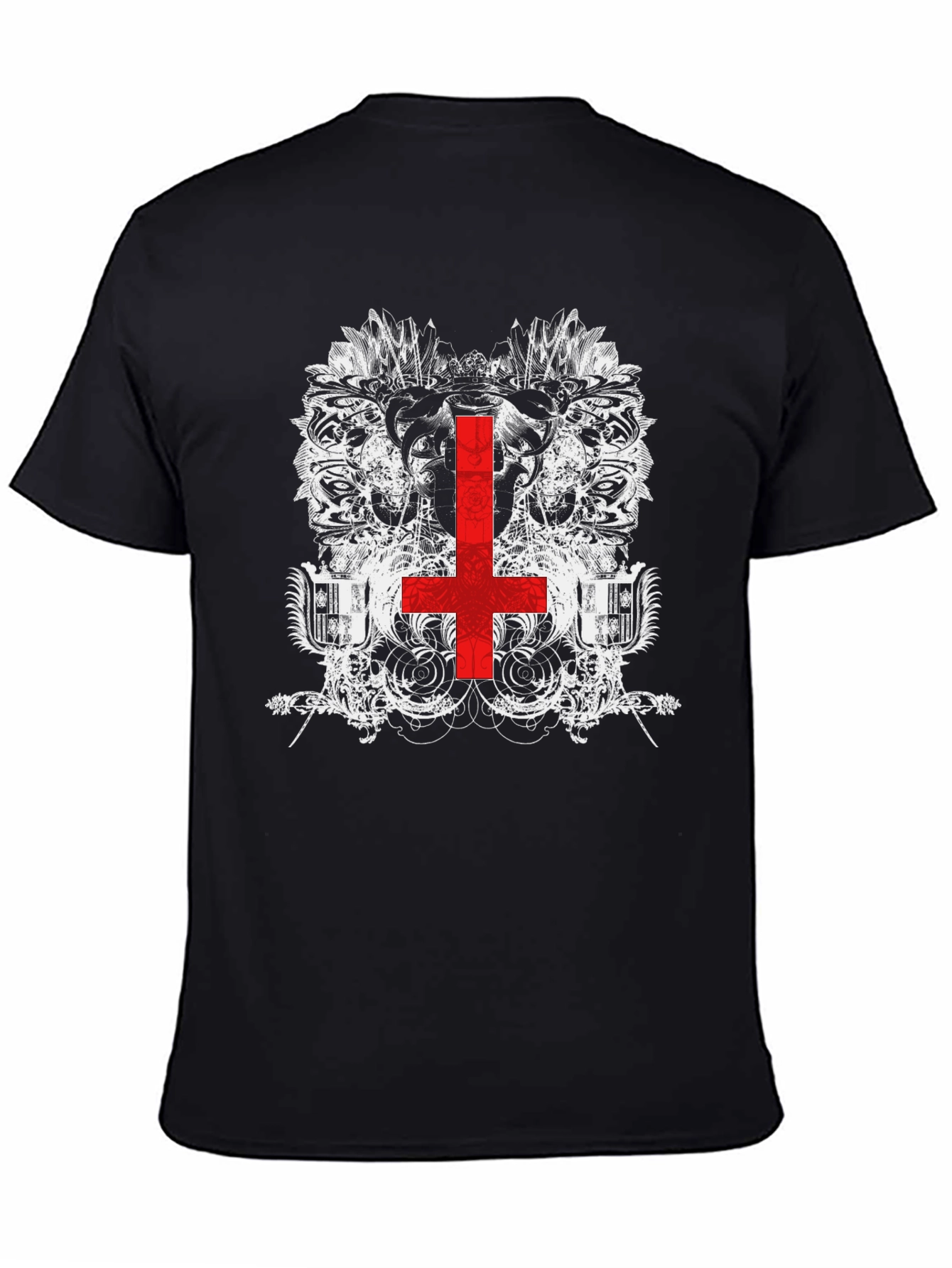 Inverted Cross Graphic Tee - Black