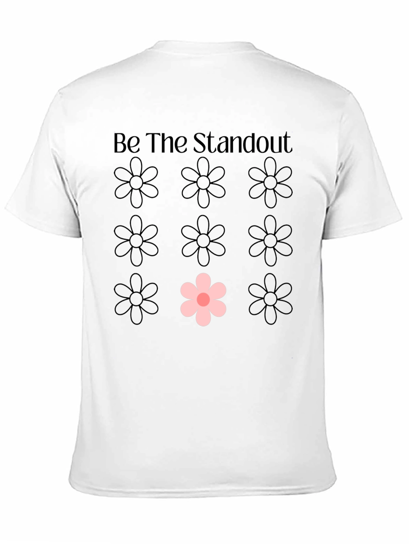 Be The Standout Flower Graphic Tee - Black