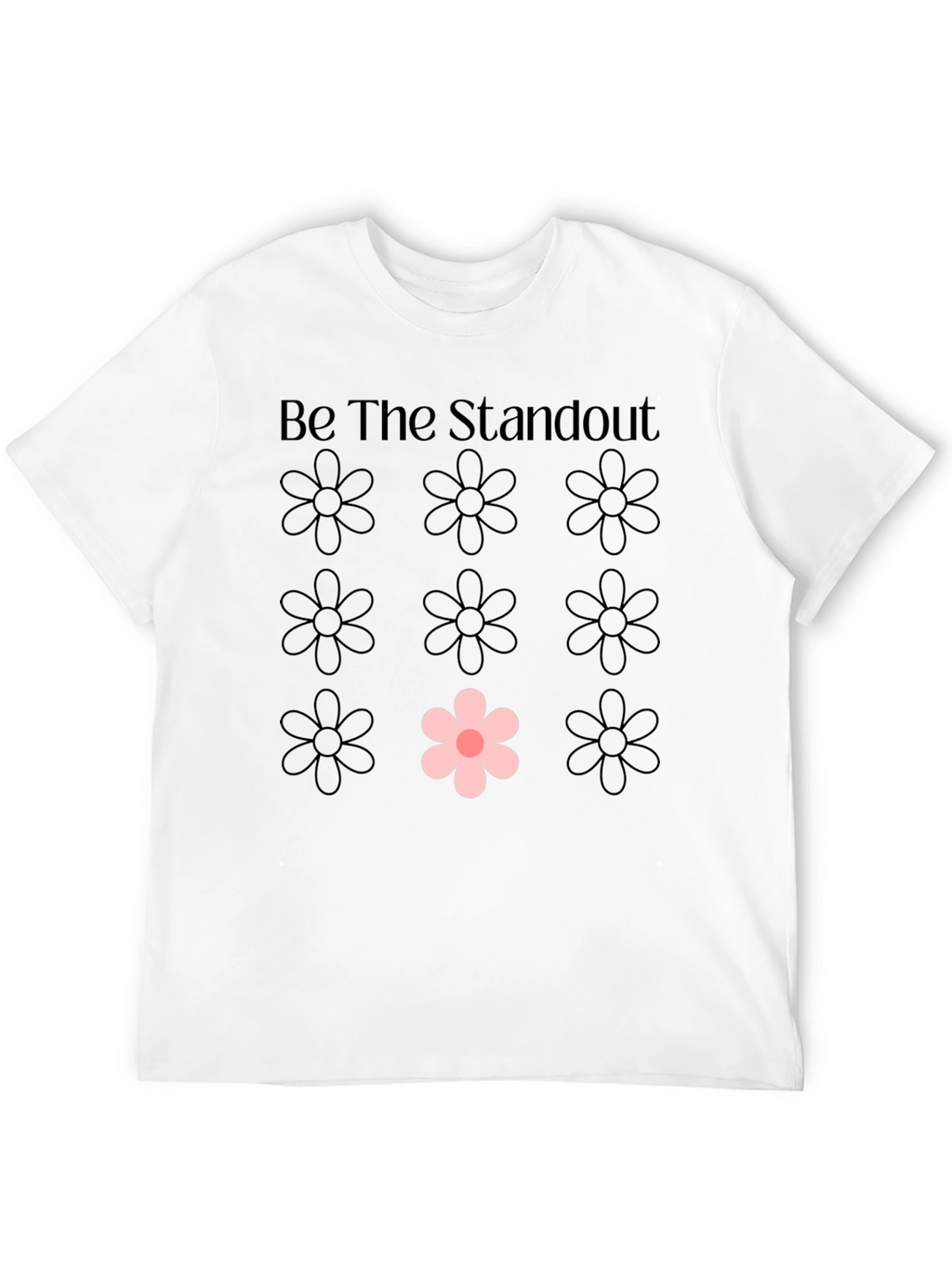 Be The Standout Flower Graphic Tee - Black