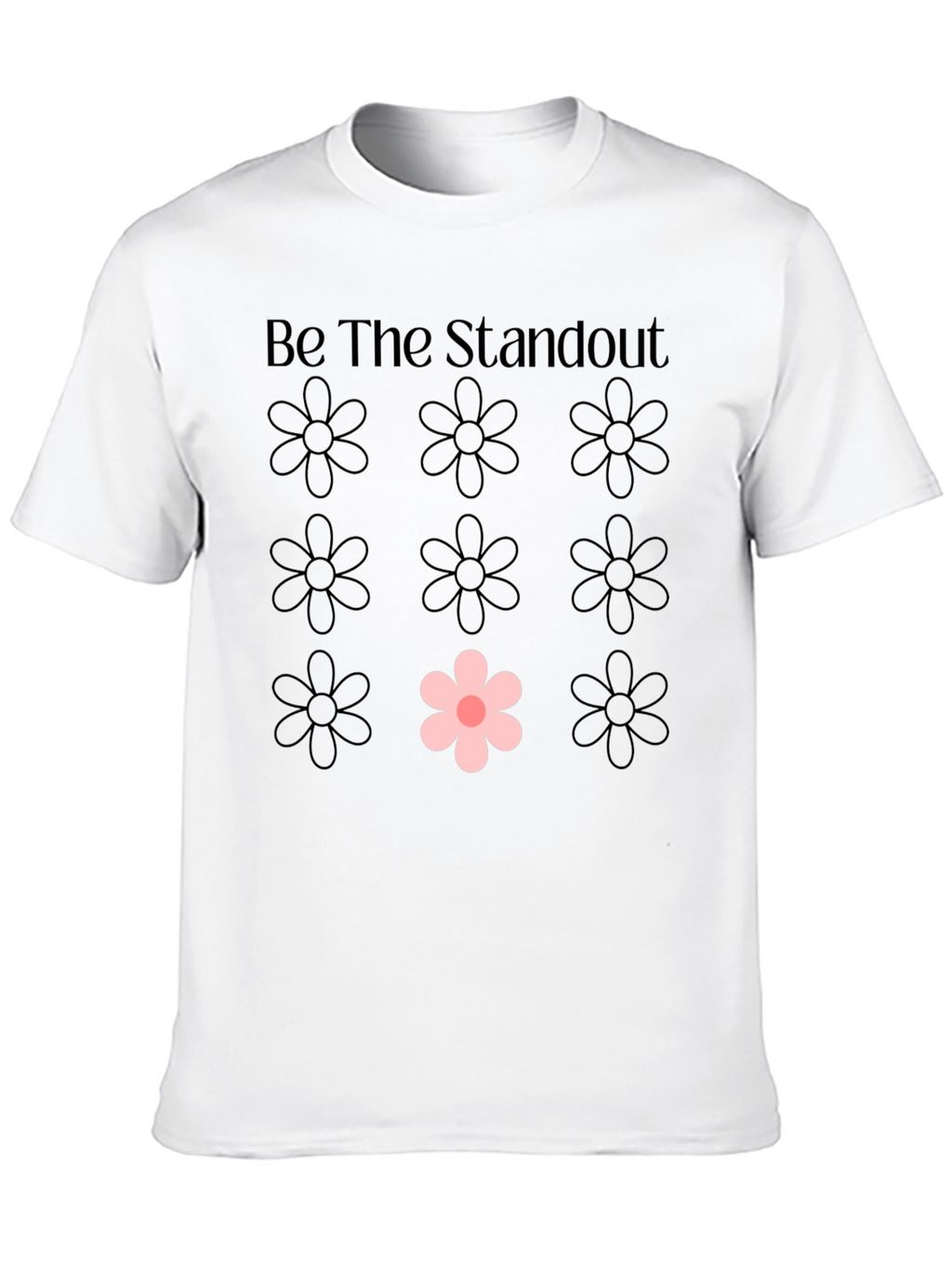 Be The Standout Flower Graphic Tee - Black