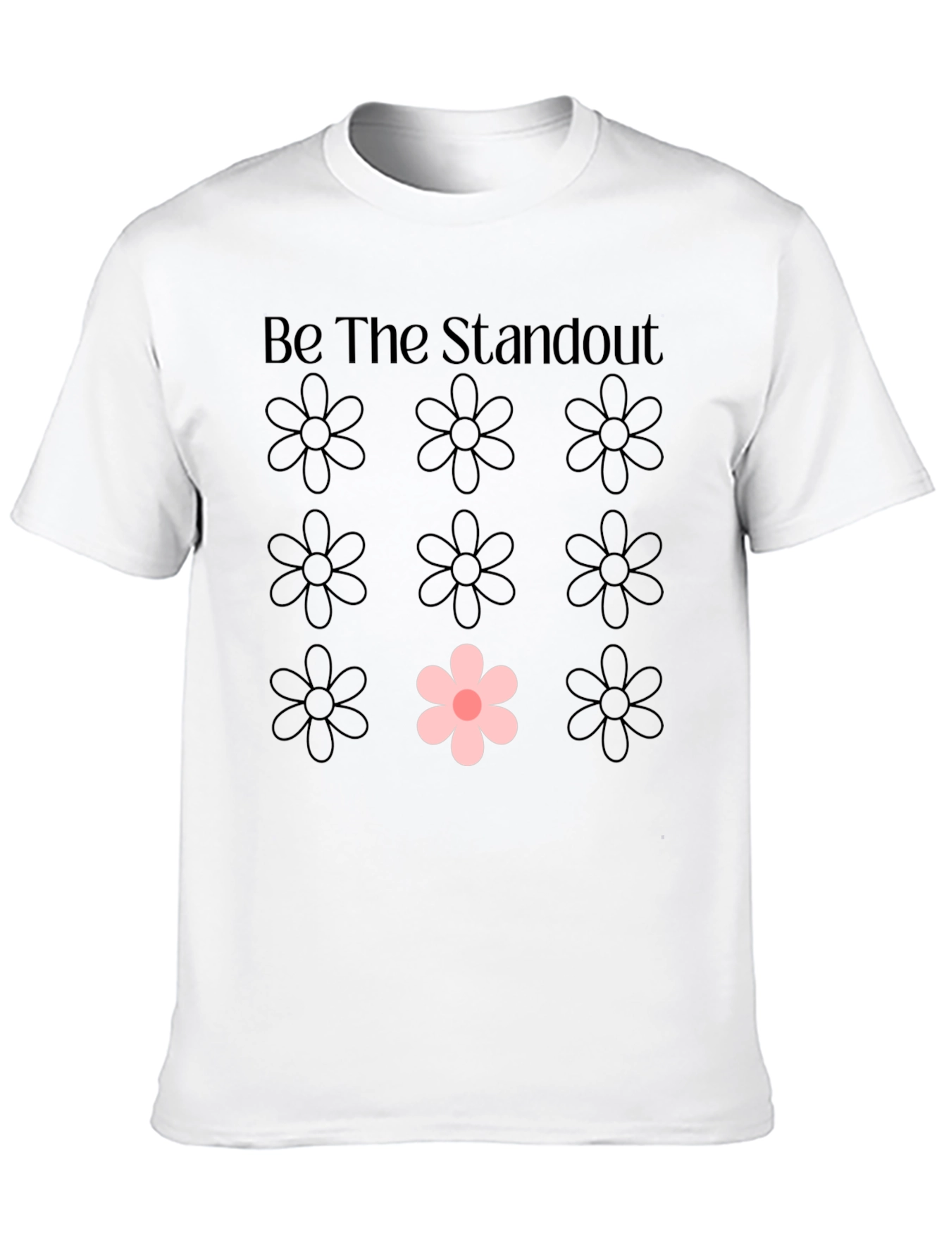 Be The Standout Flower Graphic Tee - Black