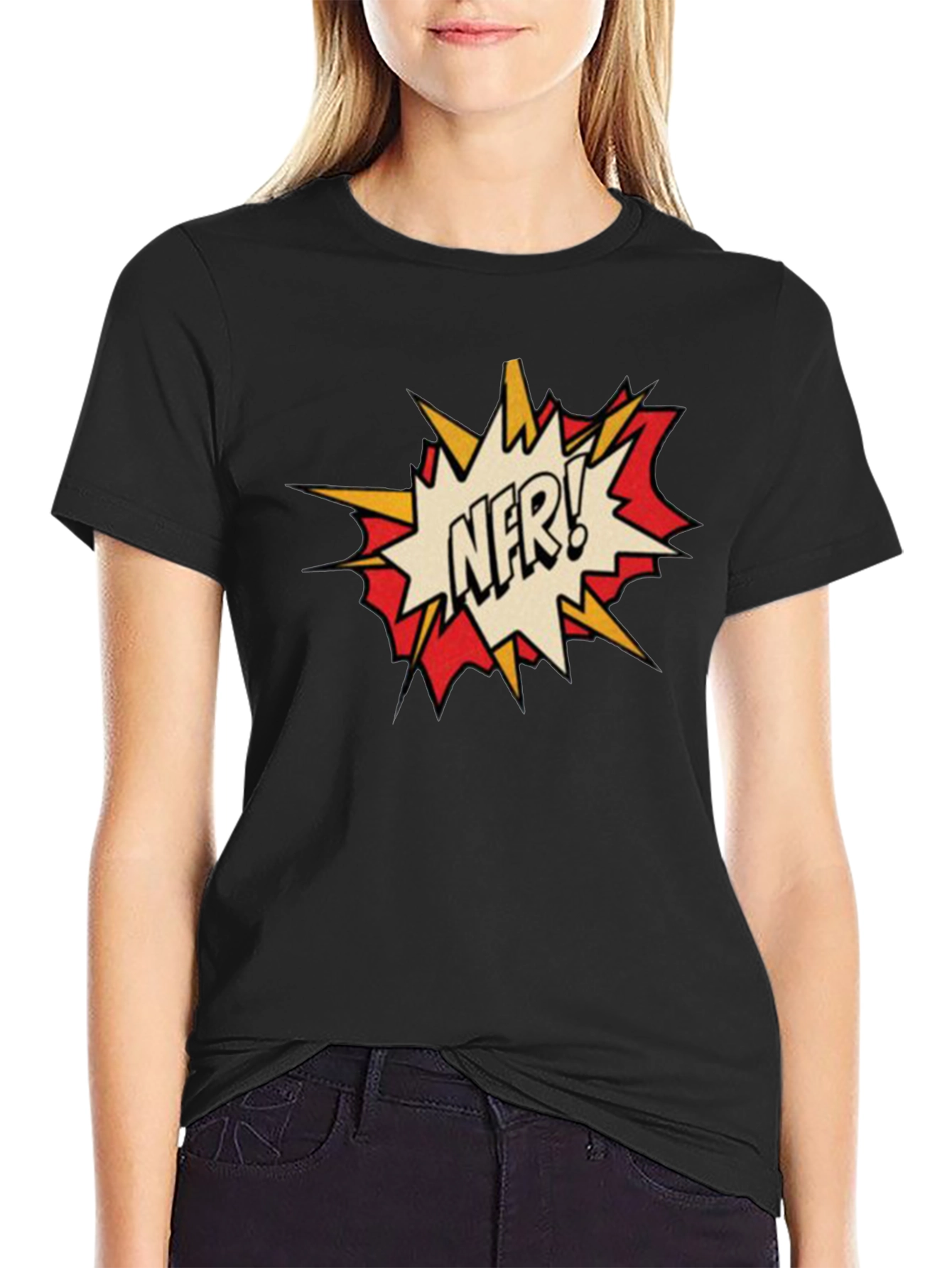 NFR! Comic Style Black T-Shirt