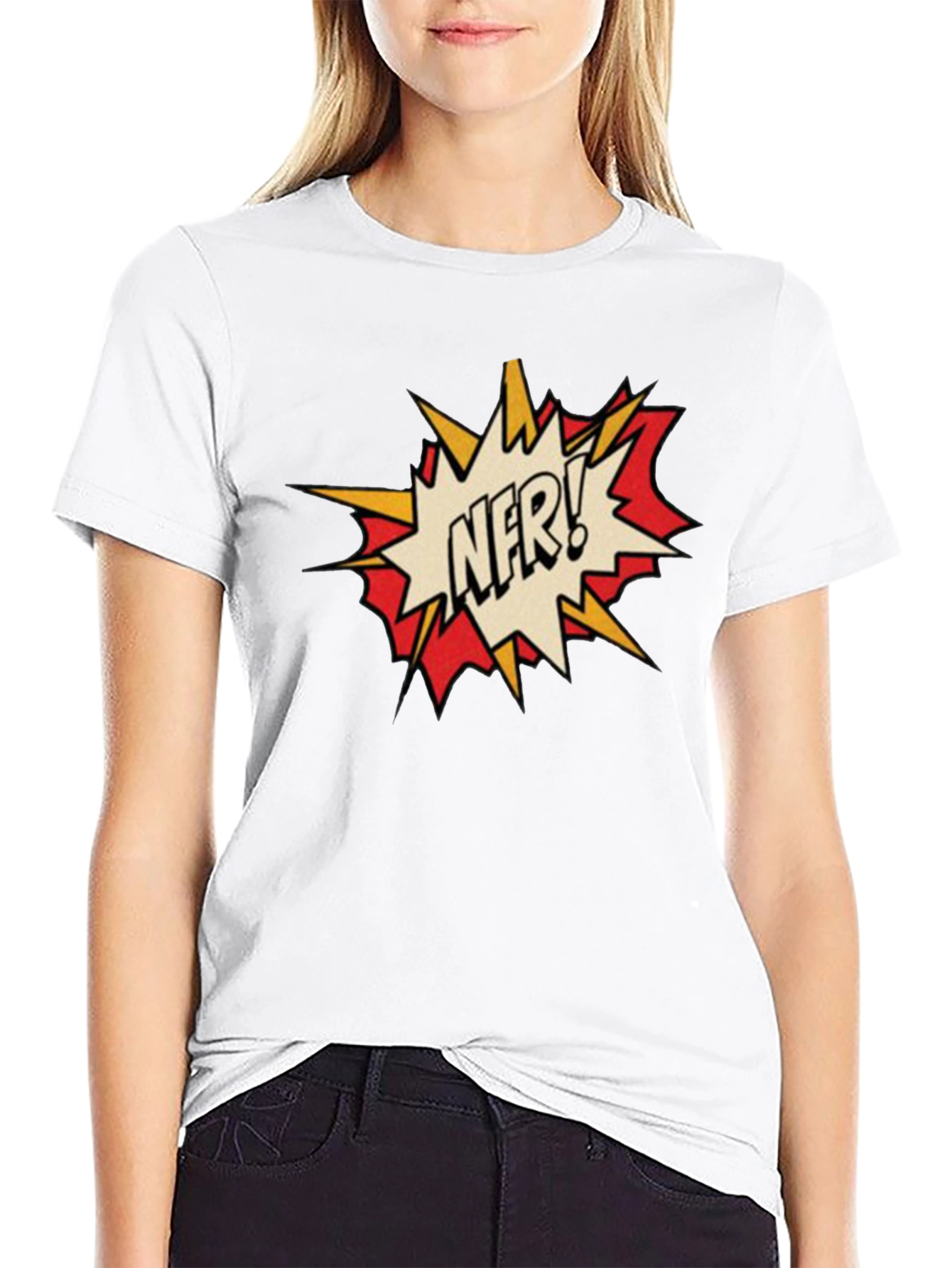 NFR! Comic Style Black T-Shirt