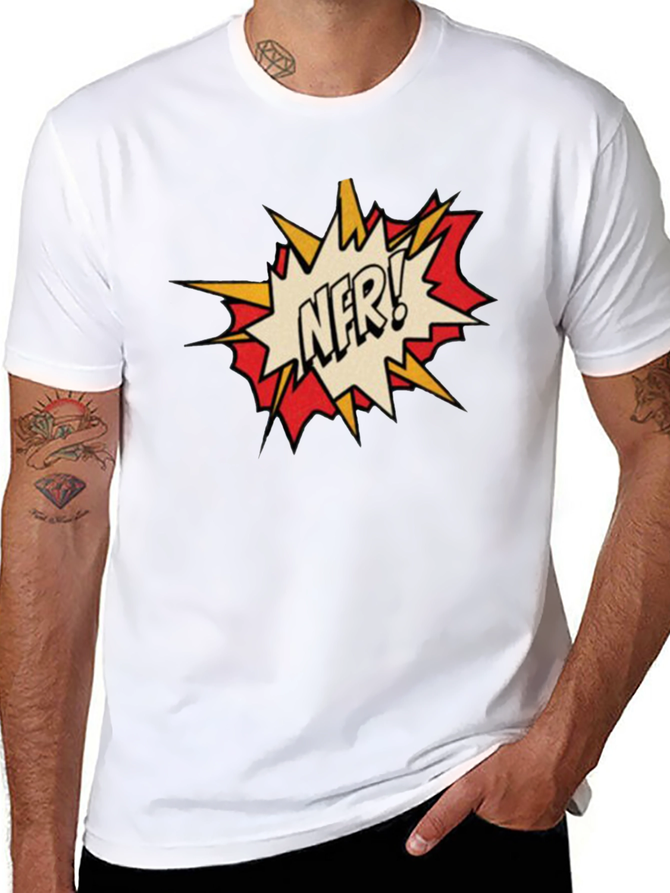 NFR! Comic Style Black T-Shirt
