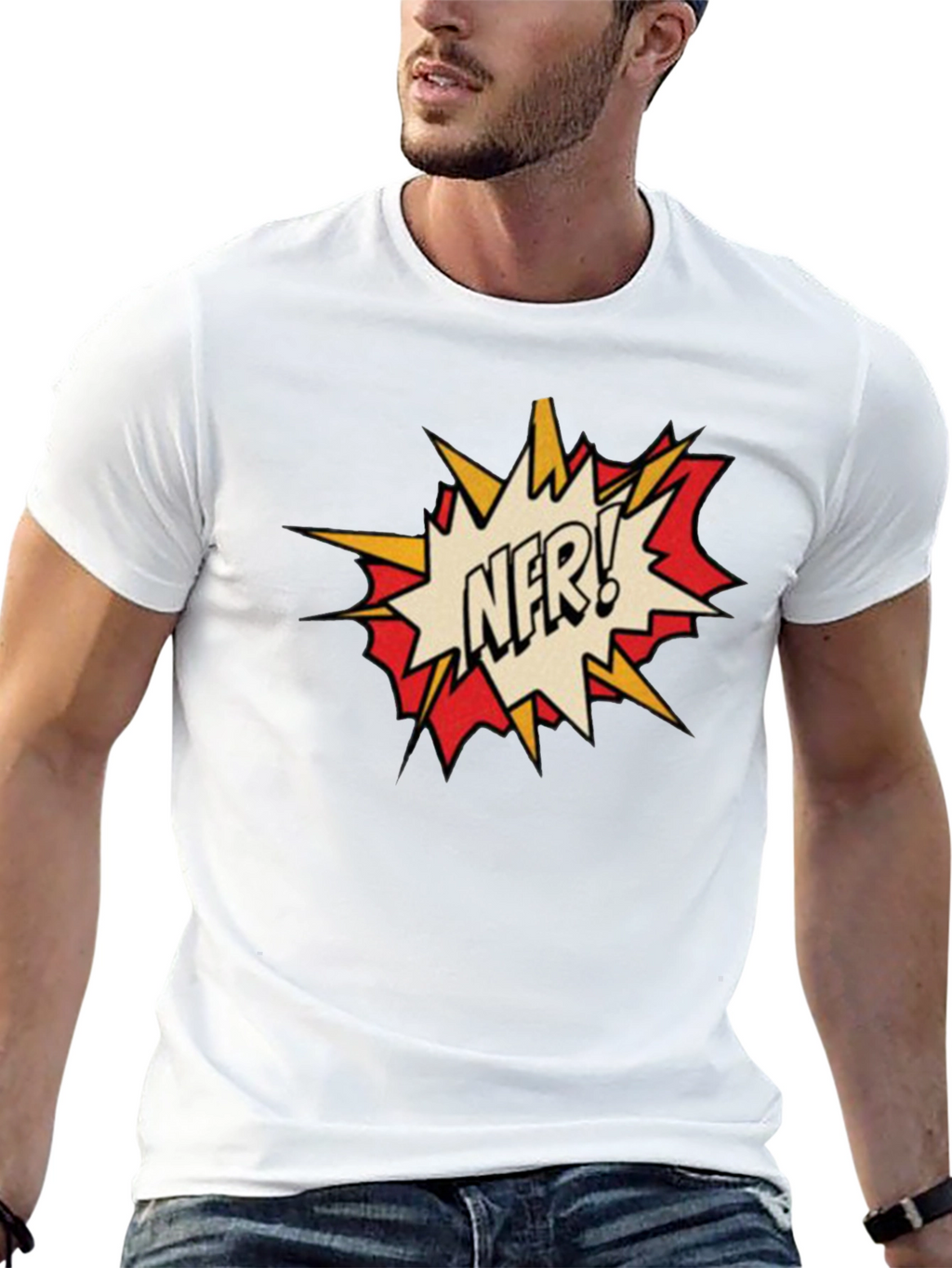 NFR! Comic Style Black T-Shirt