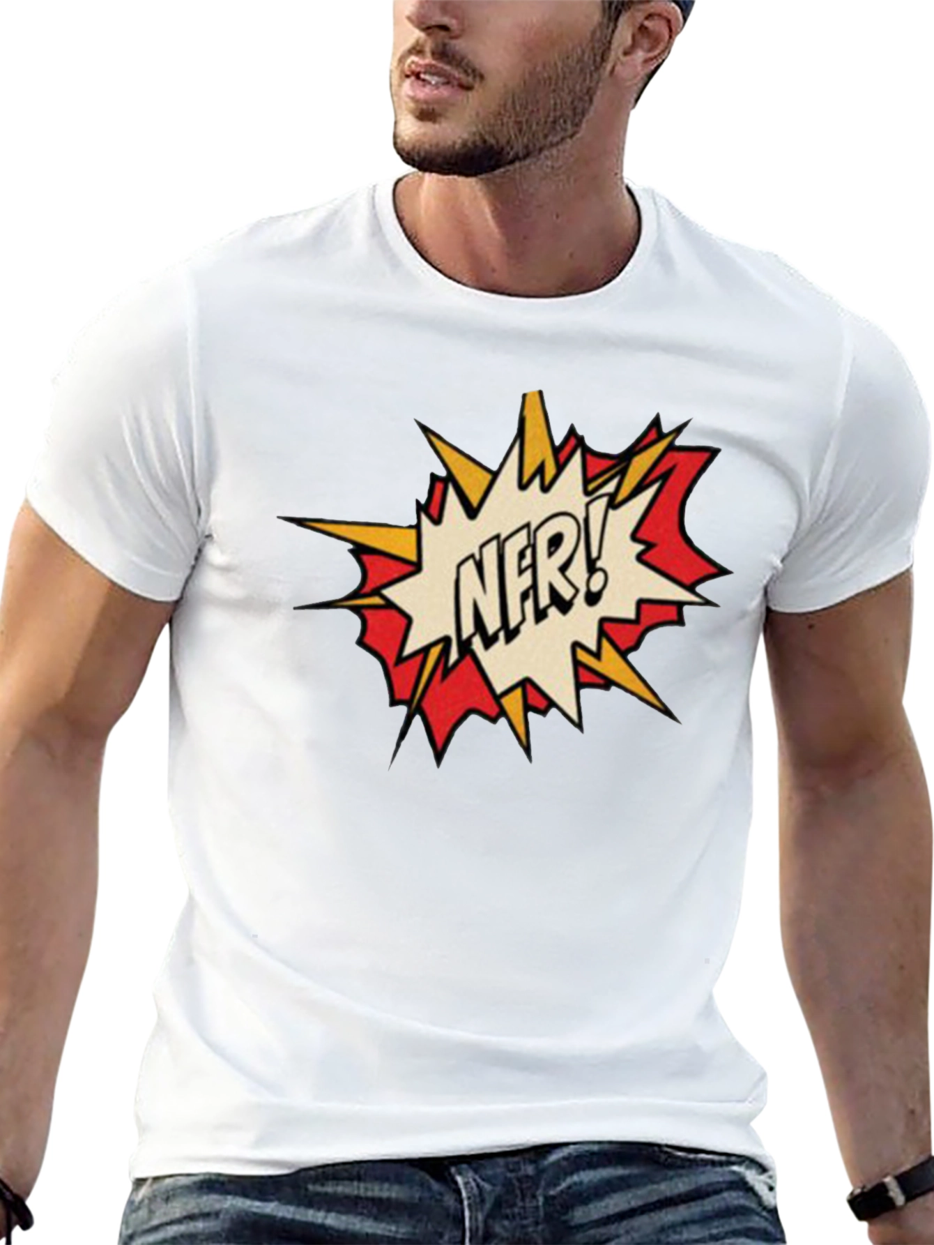 NFR! Comic Style Black T-Shirt