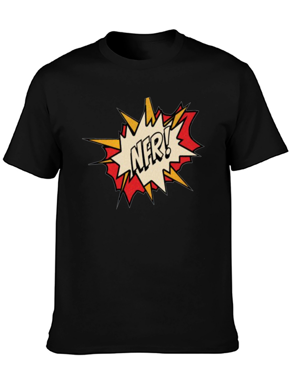 NFR! Comic Style Black T-Shirt