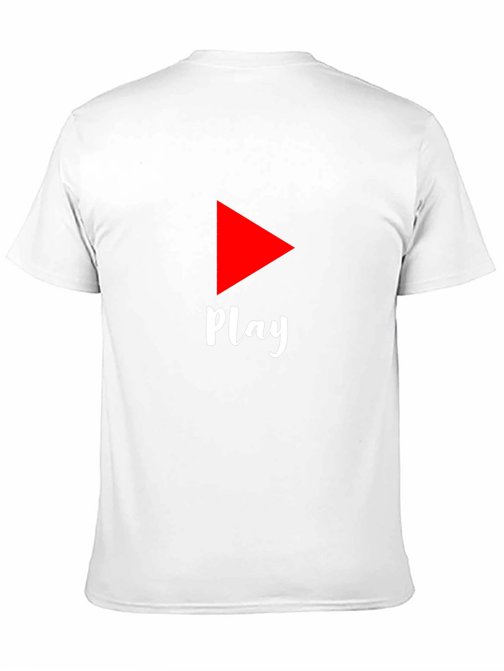 Play Button Graphic Tee - Black Cotton T-Shirt