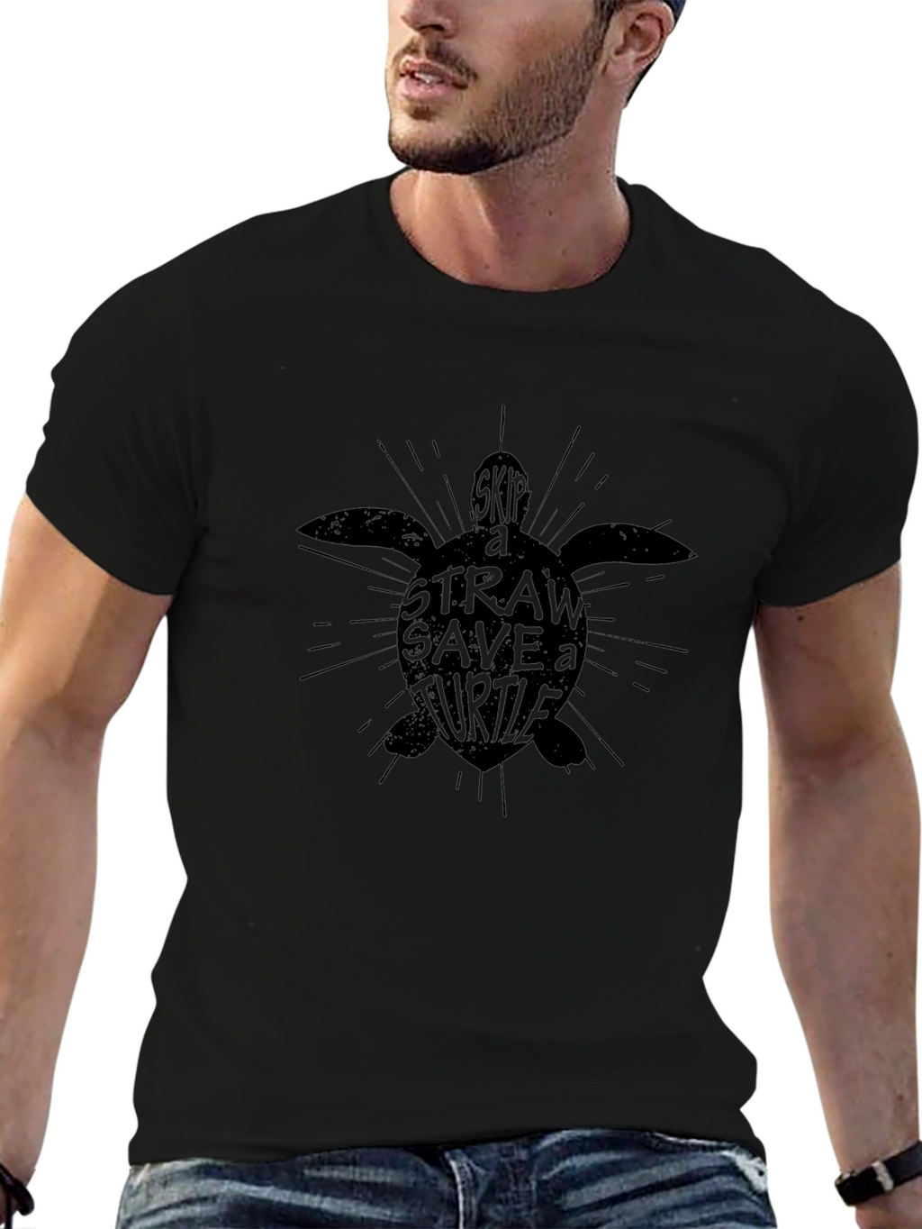 Save a Turtle T-Shirt - Black Graphic Tee