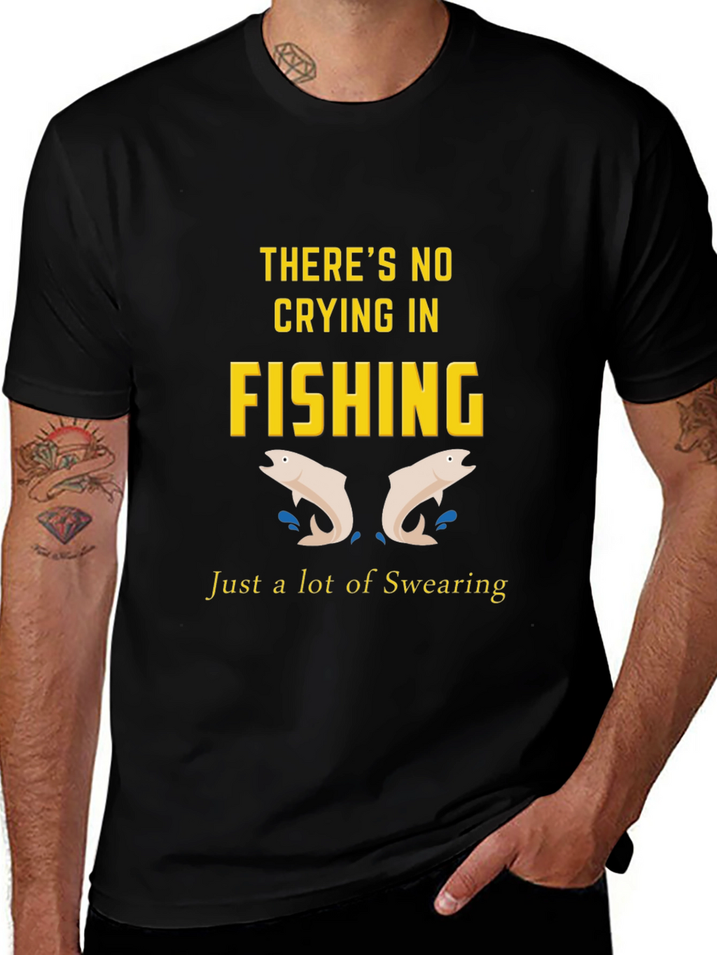Theres No Crying in Fishing Graphic Tee