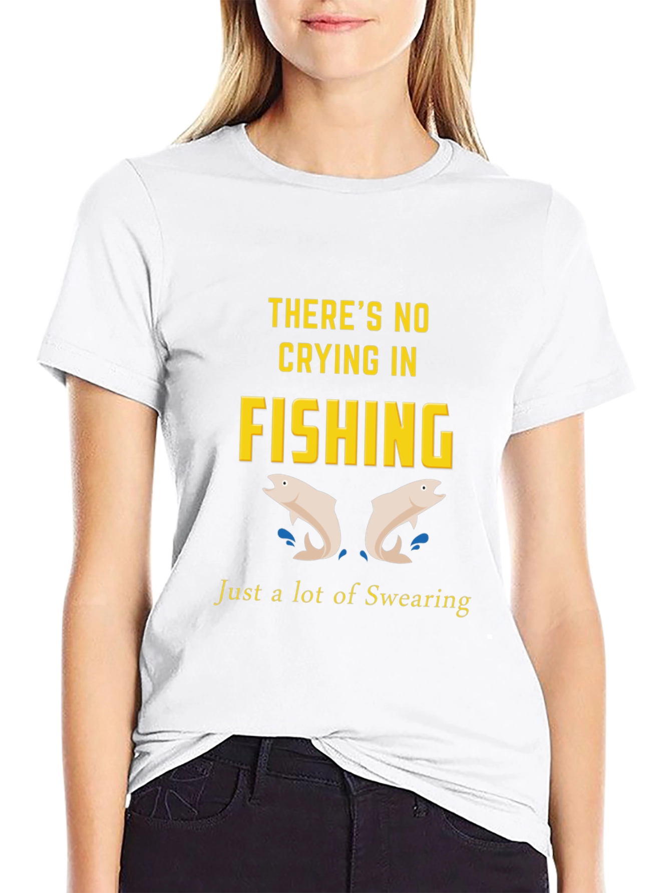 Theres No Crying in Fishing Graphic Tee