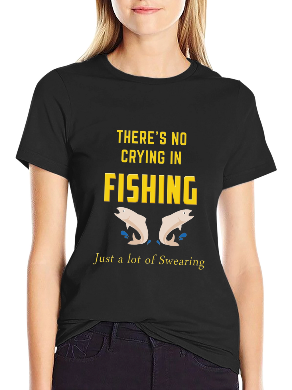 Theres No Crying in Fishing Graphic Tee