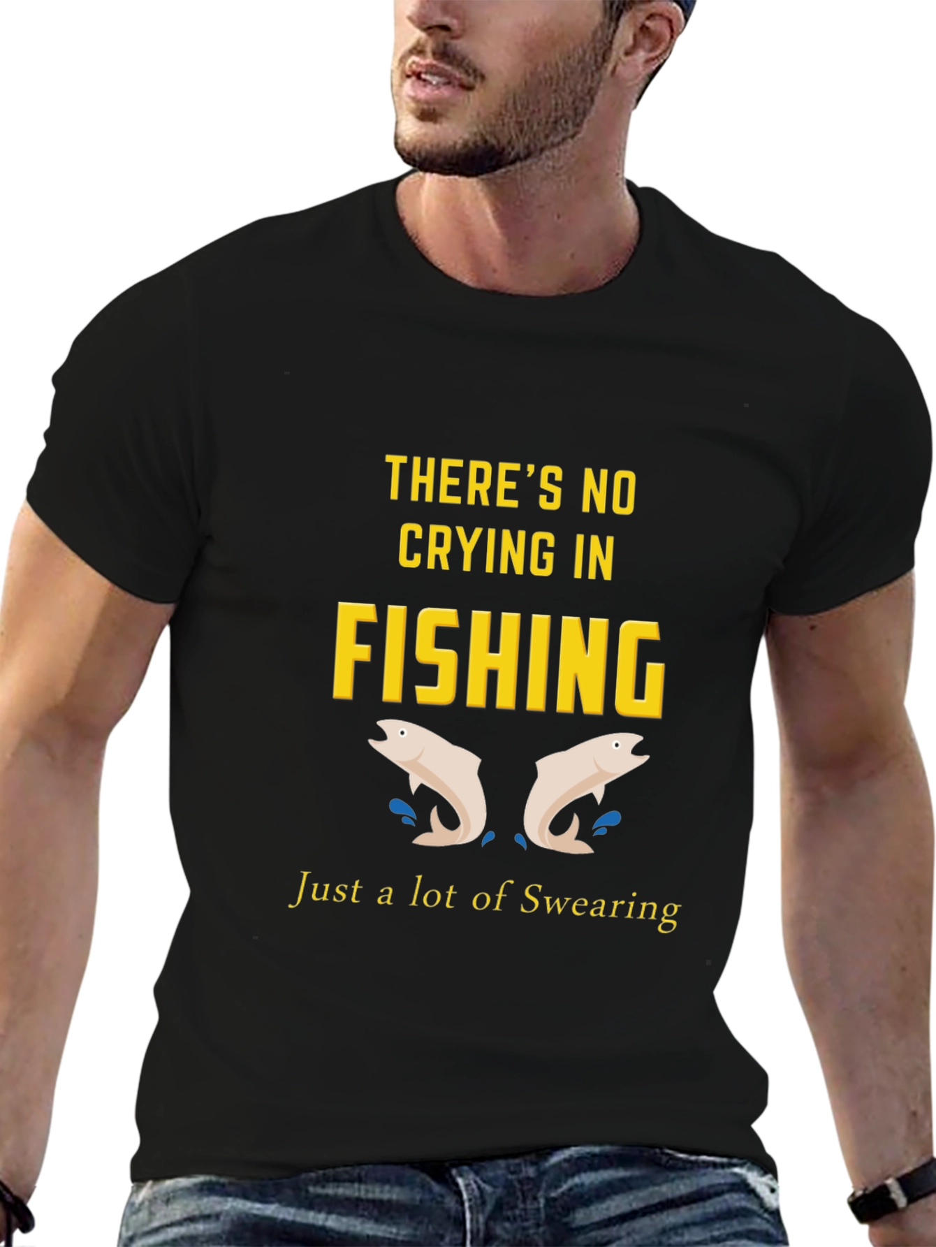 Theres No Crying in Fishing Graphic Tee