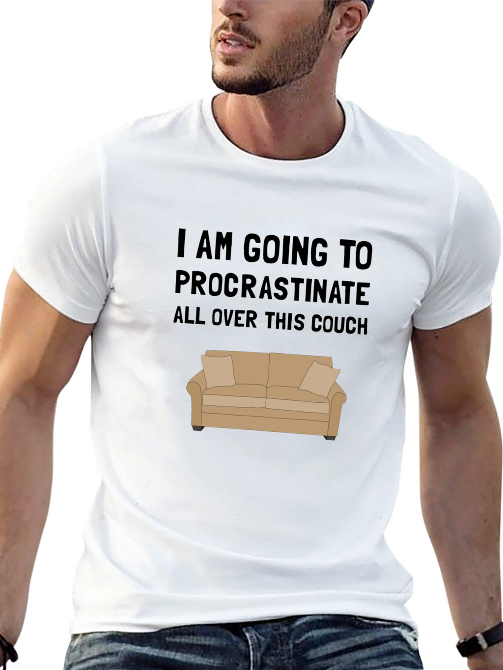 Procrastinate Couch Graphic Tee