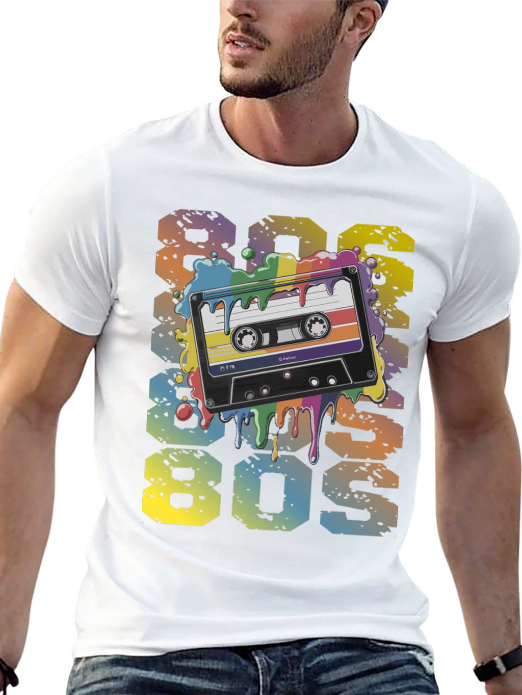 Retro 80s Cassette Tape Graphic T-Shirt