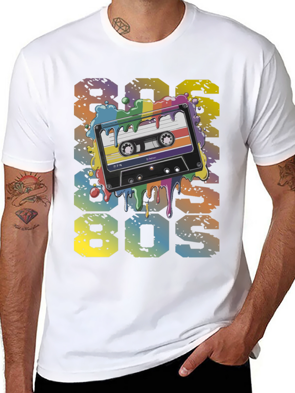 Retro 80s Cassette Tape Graphic T-Shirt