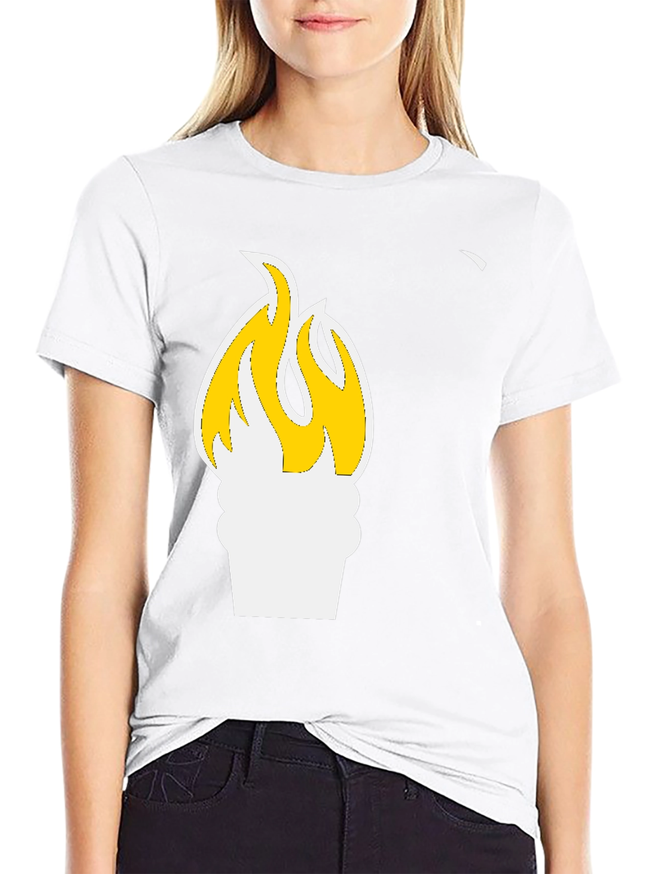 Flame Graphic Black T-Shirt