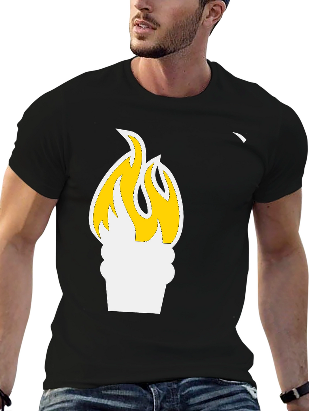 Flame Graphic Black T-Shirt