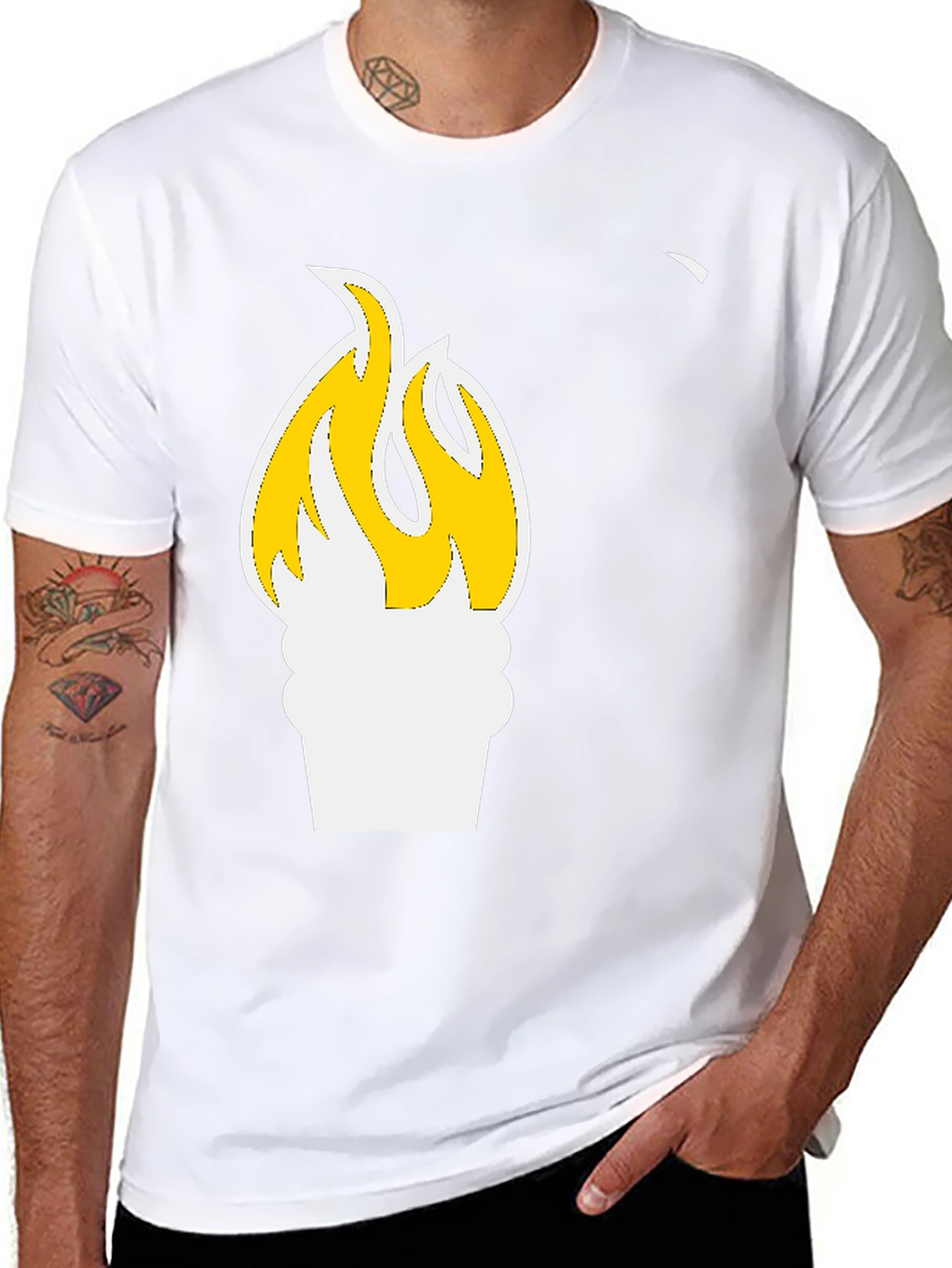 Flame Graphic Black T-Shirt