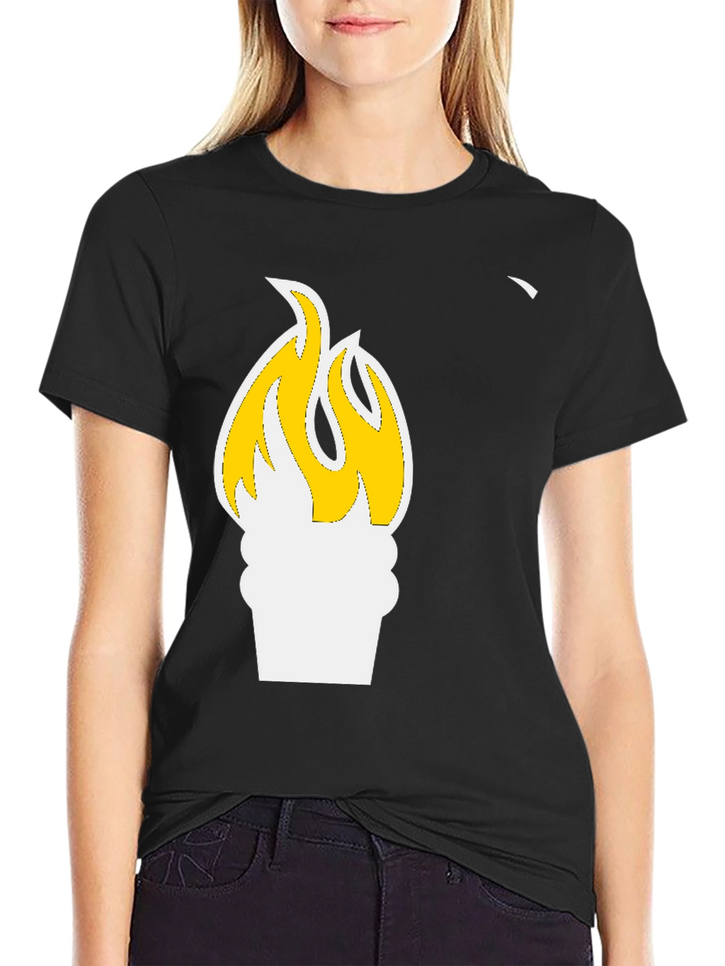 Flame Graphic Black T-Shirt