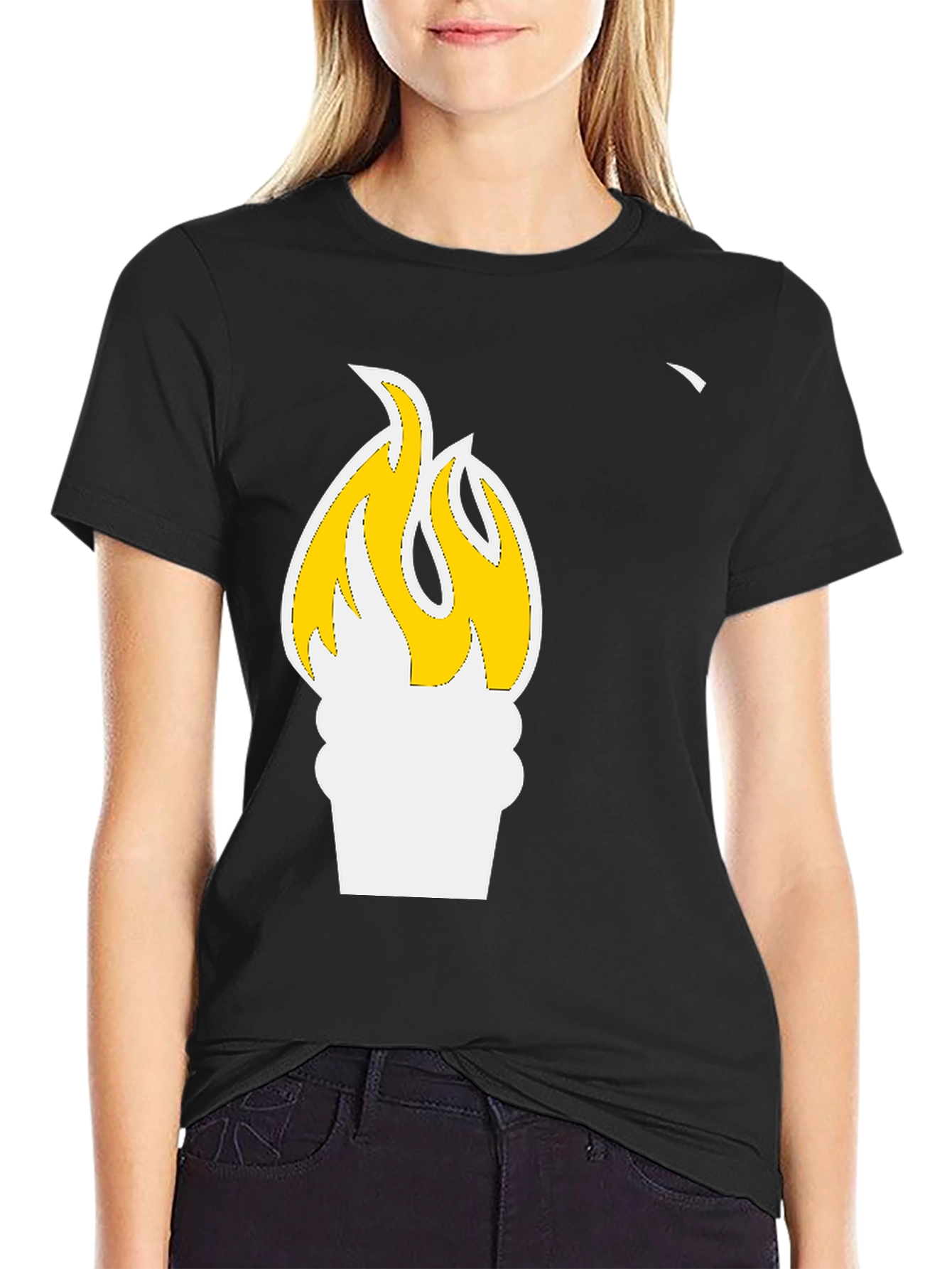 Flame Graphic Black T-Shirt