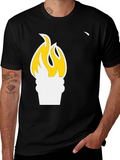 Flame Graphic Black T-Shirt