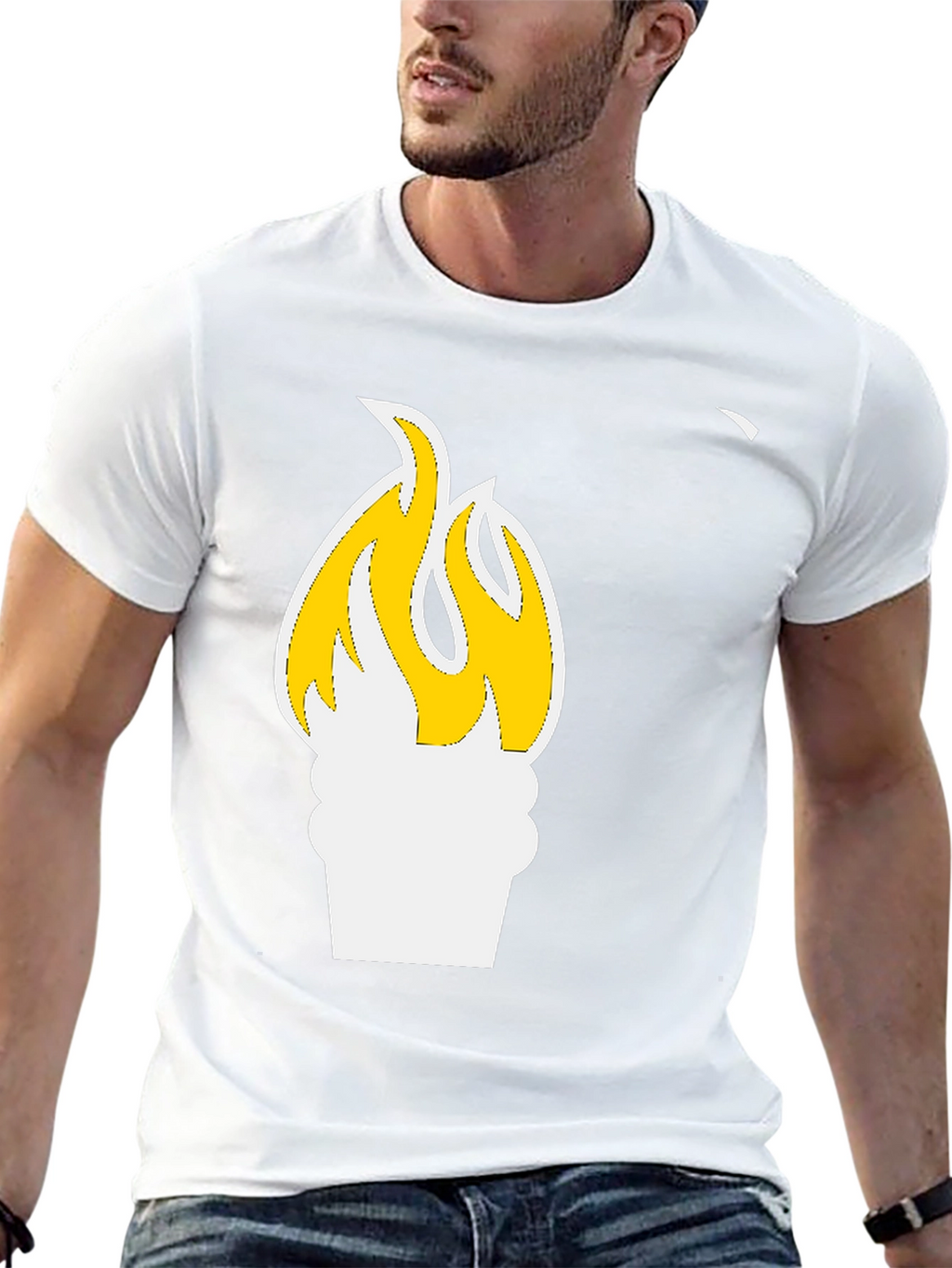 Flame Graphic Black T-Shirt