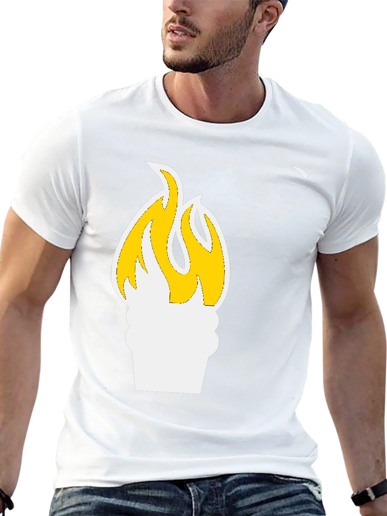 Flame Graphic Black T-Shirt