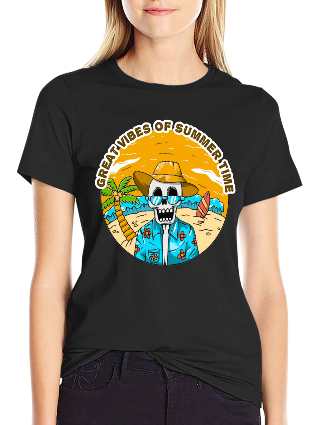 Summer Vibes Skeleton T-Shirt