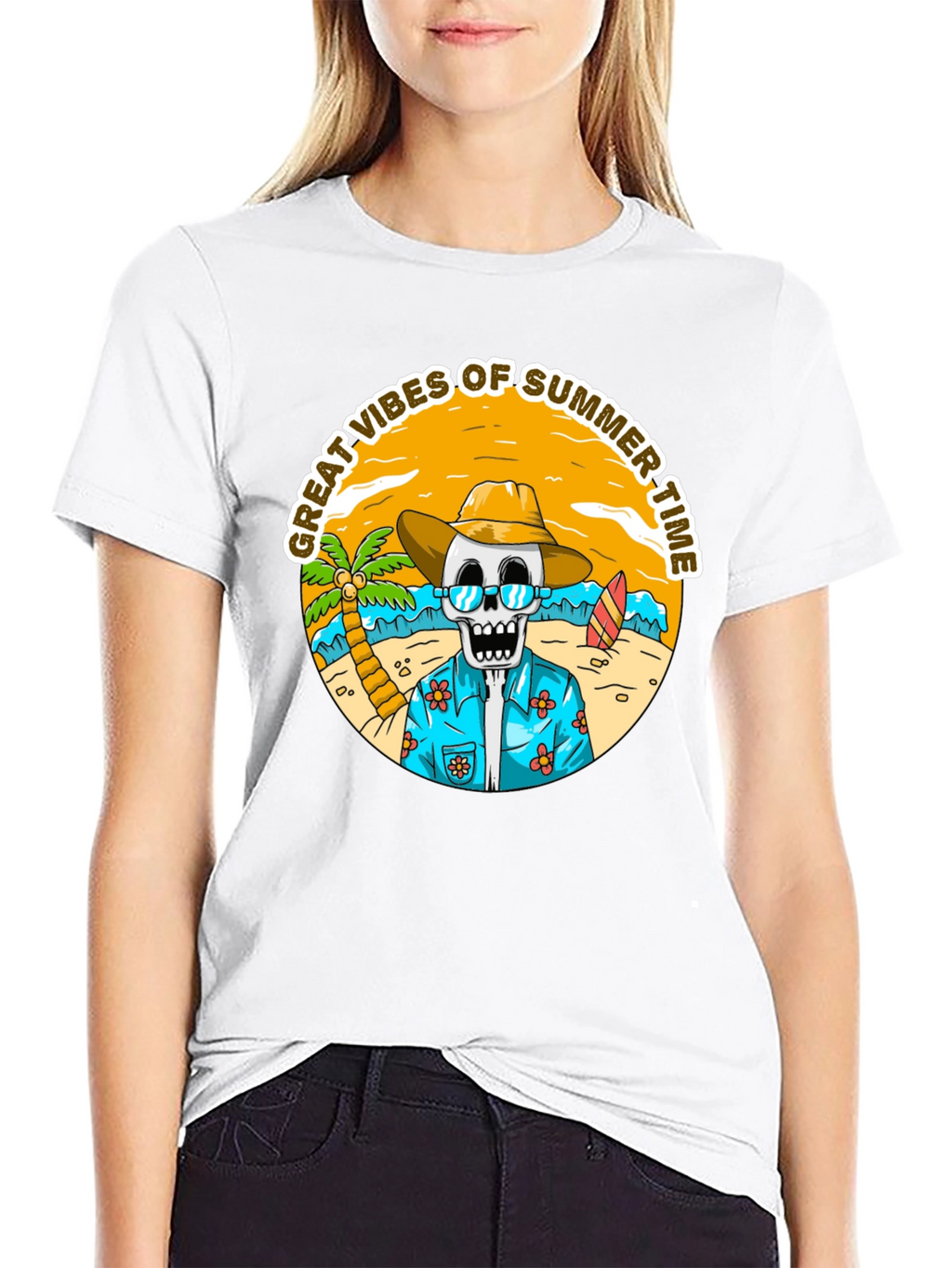 Summer Vibes Skeleton T-Shirt