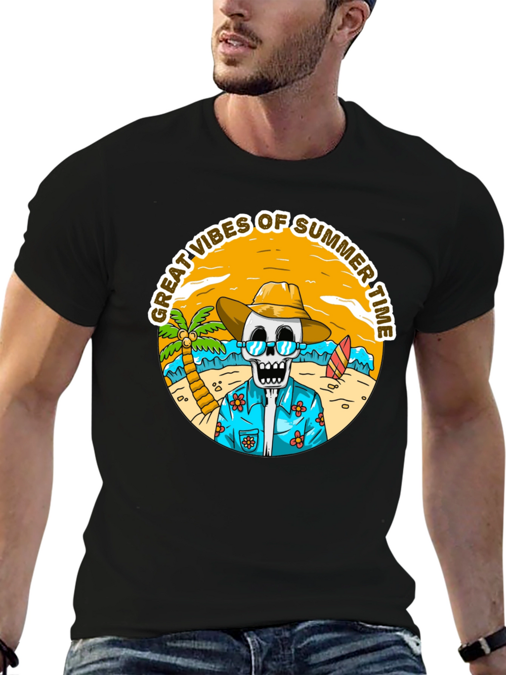 Summer Vibes Skeleton T-Shirt