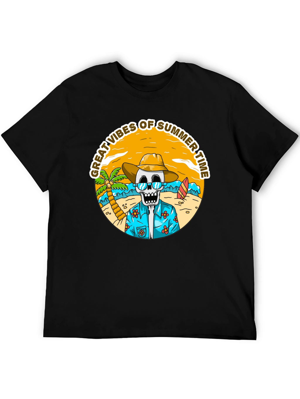 Summer Vibes Skeleton T-Shirt
