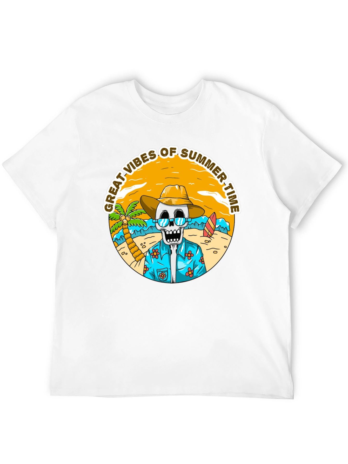 Summer Vibes Skeleton T-Shirt