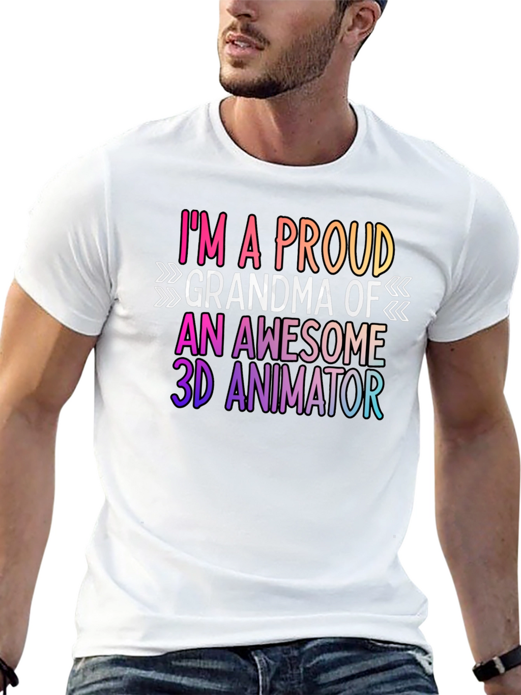 Proud Grandma 3D Animator Graphic Tee